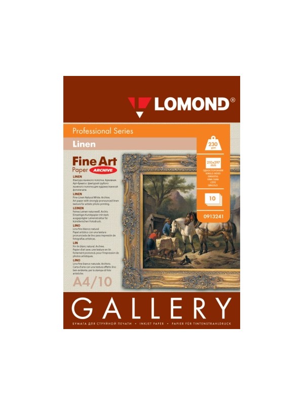 Fotopopierius Lomond Fine Art Paper Gallery Linen 230g/m2 A4, 10 lapų, Coarse Natural White