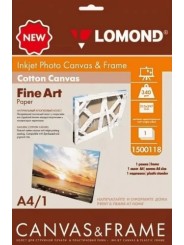 Lininė drobė su porėmiu Lomond Frame + Fine Art Canvas Ultra Bright 340g/m2 A4, 1 Lapas (komplektas)