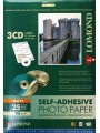 Lipnus popierius lipdukams Lomond Self Adhesive Inkjet Photo Paper Matinis A4 25 lapai x3CD 114/41mm