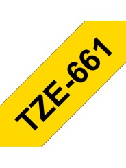 Brother TZE661 36MM BLACK ON YELLOW TAPE