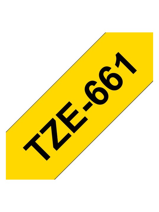 Brother TZE661 36MM BLACK ON YELLOW TAPE