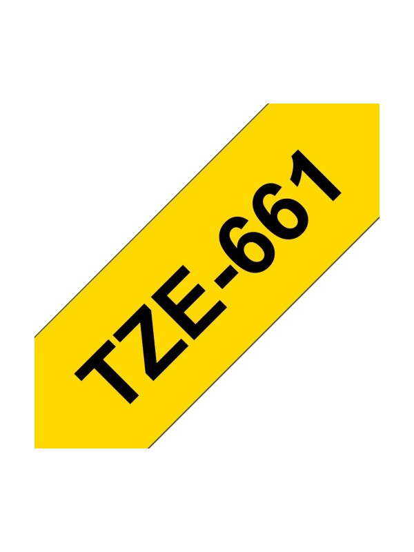 Brother TZE661 36MM BLACK ON YELLOW TAPE