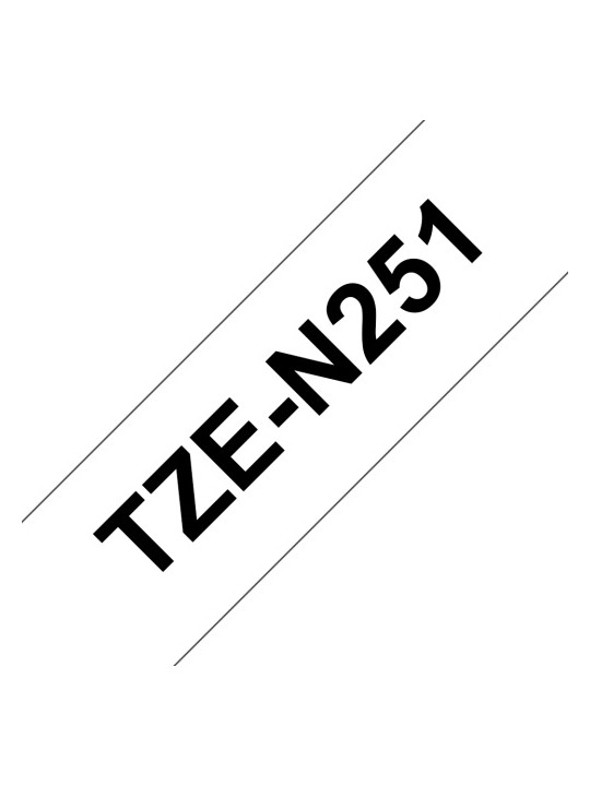 Brother TZEN251 24MM BLACK ON WHITE NONLAMINATED