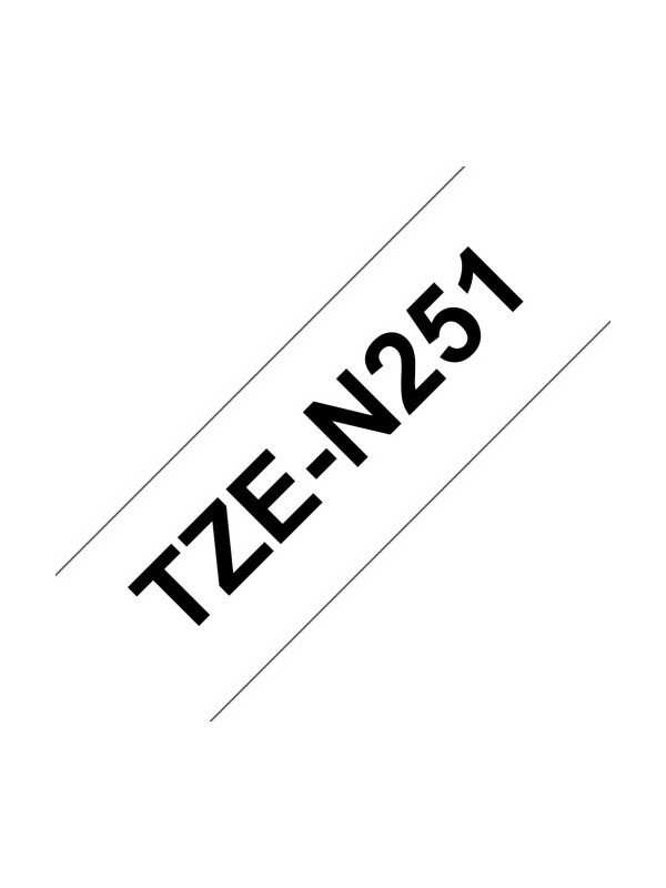 Brother TZEN251 24MM BLACK ON WHITE NONLAMINATED