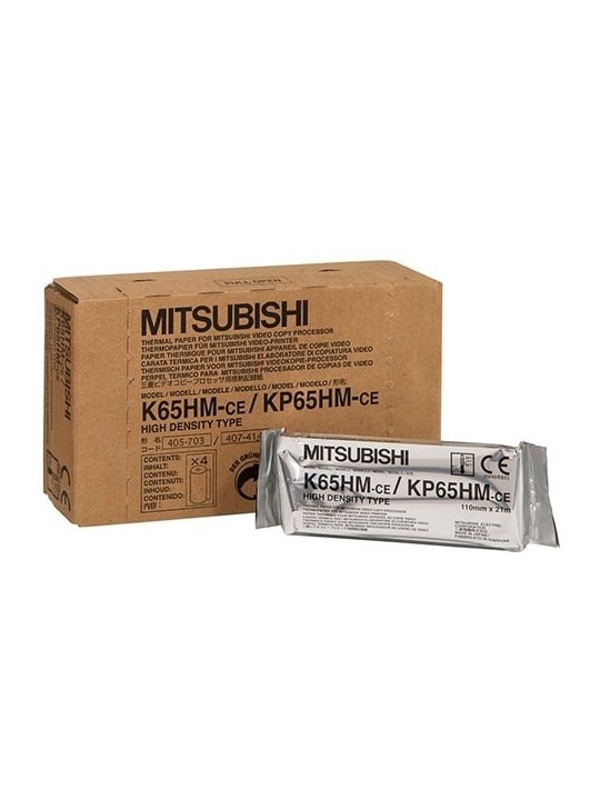 Mitsubishi Electric K65HM-CE / KP65HM-CE 110 mm x 20m Thermorolle High Density Thermal Printer Paper