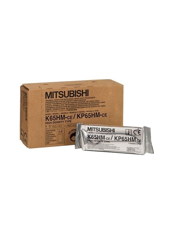 Mitsubishi Electric K65HM-CE / KP65HM-CE 110 mm x 20m Thermorolle High Density Thermal Printer Paper