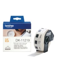 Brother DK-11219 (DK11219) Round Labels, Black on White, 12 mm, 1200 labels per roll