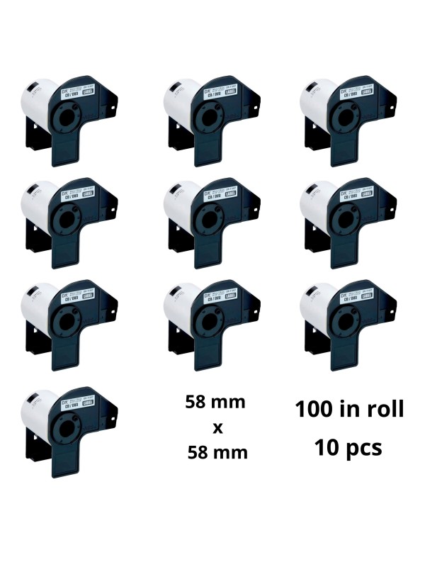 Brother DK-11207 DK-11207 58mm x 58mm Thermal Paper Labels Dofe manufacturer, 10 pcs