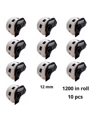 Brother DK-11219 DK11219 12mm Thermal Paper Labels Dore manufacturer, 10 pcs