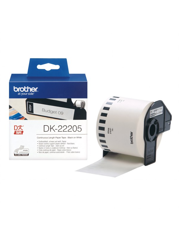 Brother DK-22205 DK22205 62mm x 30480mm lämpöpaperitarrat,