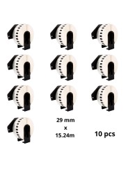 Brother DK-22211 DK22211 29mm x 15240mm Thermal Paper Labels Dore manufacturer, 10 pcs