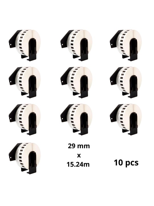 Brother DK-22211 DK22211 29mm x 15240mm Thermal Paper Labels Dore manufacturer, 10 gab