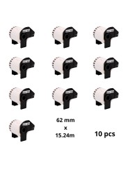 Brother DK-22212 DK22212 62mm x 15m термо рулоны этикеток Dore производитель, 10 шт