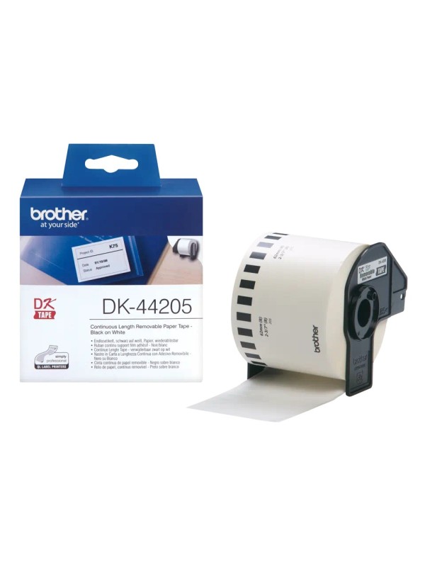 Brother DK-44205 DK44205 62mm x 30480mm termopaberist etiketid Removable Brother DK-44205 DK44205 62mm x 30480mm termopaberist etiketid Removable