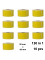 Dymo 99010 S0722370 Yellow label roll Dore compatible set 10 pcs