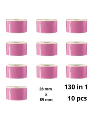 Dymo 99010 S0722370 Pink label roll Dore compatible set 10 pcs