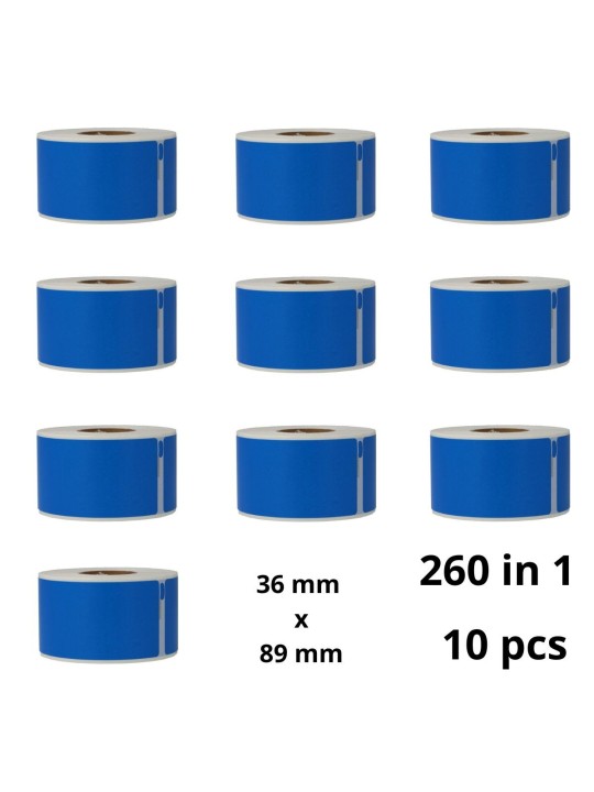 Dymo 99012 Blue S0722400 etiķetes rullis Dore saderīga komplekts 10 gab.