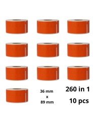 Dymo 99012 Orange S0722400 etiķetes rullis Dore saderīga komplekts 10 gab.