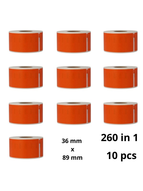 Dymo 99012 Orange S0722400 etiķetes rullis Dore saderīga komplekts 10 gab. Dymo 99012 Orange S0722400 etiķetes rullis Dore saderīga komplekts 10 gab.