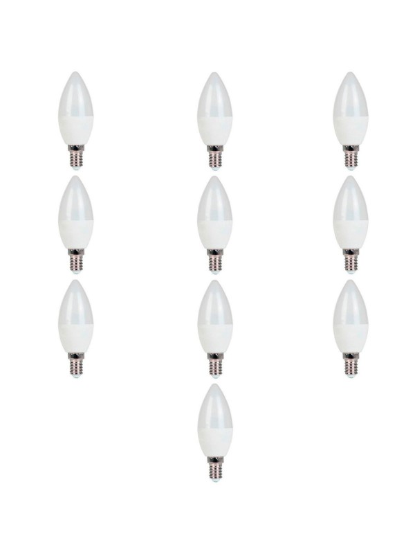 LED лампа E14 C37 7W WW 3000K, 10шт