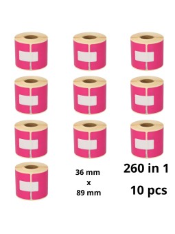 Dymo 99012 Pink S0722400 etiketi rull Dore analoog komplekt 10 tükki