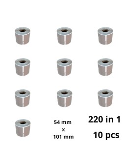 Dymo 99014 S0722430 Silver etiķetes rullis Dore saderīga komplekts 10 gab.