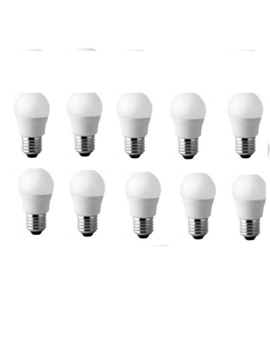 LED lamppu E27 G45 5W WW, 10 kpl