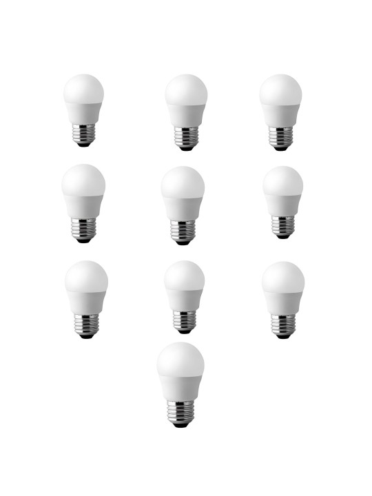 LED bulb E27 G45 5W WW 3000K, 10 psc