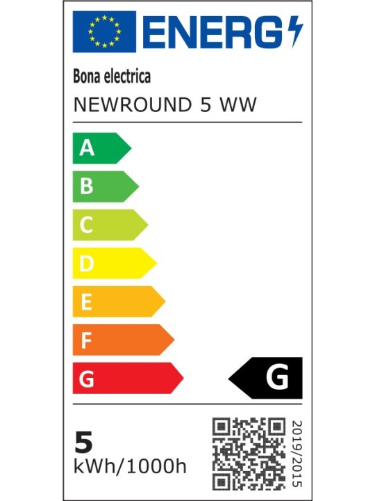 LED Newround luminaire 5W 2500-3000K