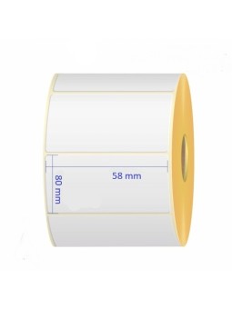 Lämpötarrat 58mm x 80mm, core 40mm, 2000 kpl rulla