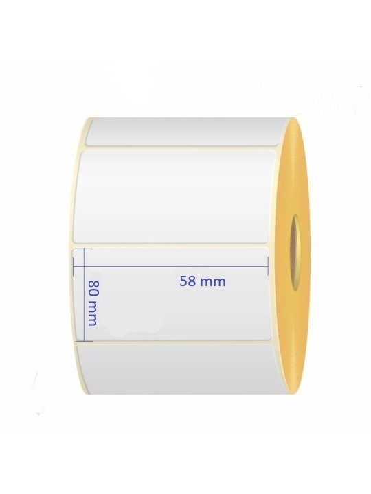 Šiluminės etiketės 58 mm x 80 mm, core 40 mm, 2000 vnt.