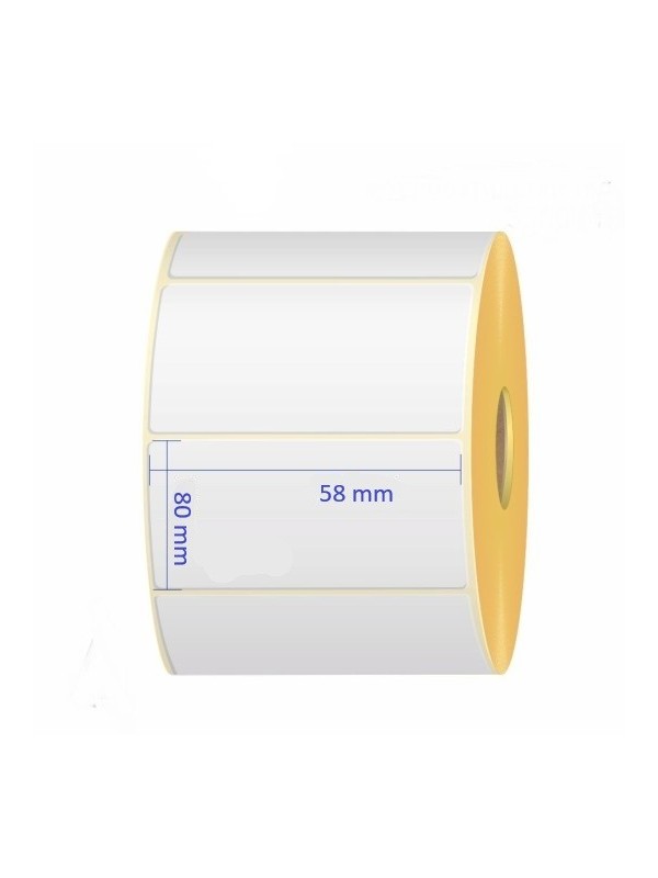 Šiluminės etiketės 58 mm x 80 mm, core 40 mm, 2000 vnt. Šiluminės etiketės 58 mm x 80 mm, core 40 mm, 2000 vnt.