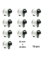 Brother DK-22205 DK22205 62mm x 30480mm lämpöpaperitarrat, valmistaja Dore, 10 шт