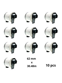 Brother DK-22205 DK22205 62mm x 30480mm lämpöpaperitarrat, valmistaja Dore, 10 шт