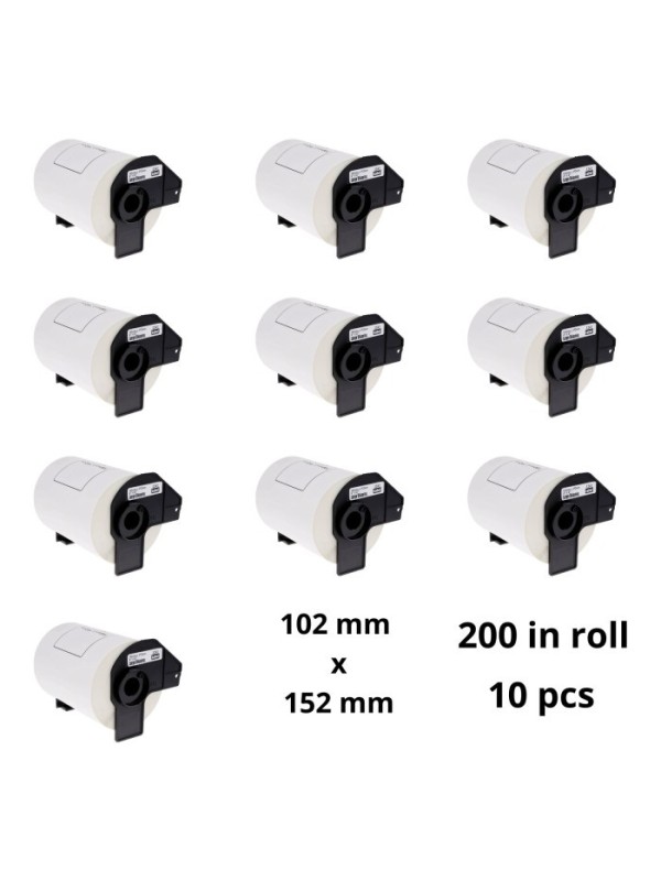 Brother DK-11241 DK11241 102mm x 152mm lämpöpaperitarrat, valmistaja Dore, 10 шт