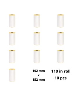 Zebra 3005281-T 102mm x 152mm Thermal Paper Labels 19 mm Core Dore Manufacturer, 10 pcs