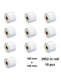 Terminės etiketės 100mm x 149mm, 76 mm, 2952 vnt. ritinėlis, 10vnt