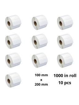 Термоэтикетка 100mm x 200mm, 76 mm, рулон 1000 шт, 10шт