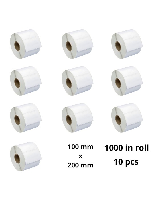 Termosildid 100 mm x 200 mm, 76 mm, 1000 tk rullis, 10tk