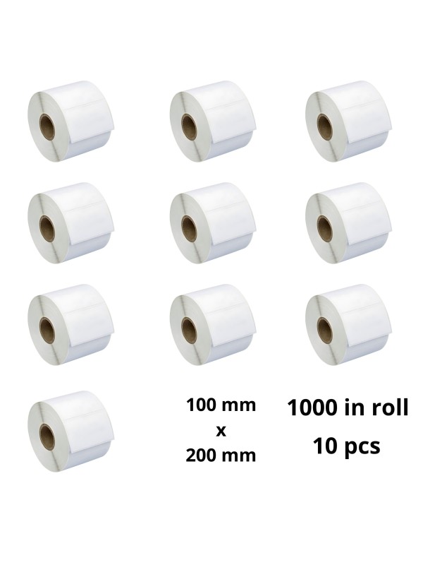 Termosildid 100 mm x 200 mm, 76 mm, 1000 tk rullis, 10tk Termosildid 100 mm x 200 mm, 76 mm, 1000 tk rullis, 10tk