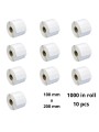 Termosildid 100 mm x 200 mm, 76 mm, 1000 tk rullis, 10tk