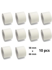 Zebra 58mm x 66mm termopaberist etiketid 25 mm südamikuga, tootja Dore, 10 tk