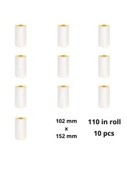 Zebra 3005281-T 102mm x 152mm Thermal Paper Labels 19 mm Core Dore Manufacturer, 10 pcs Removable