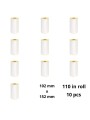 Zebra 3005281-T 102mm x 152mm Thermal Paper Labels 19 mm Core Dore Manufacturer, 10 pcs Removable