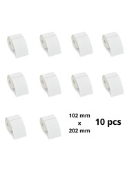 Термоэтикетки 3010837-T 102mm x 202mm, сердцевина 76 mm, рулон 900 шт, 10 шт