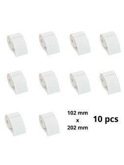 Thermal Labels 3010837-T 102mm x 202mm, 76 mm Core,  900 pcs roll, 10 kpl