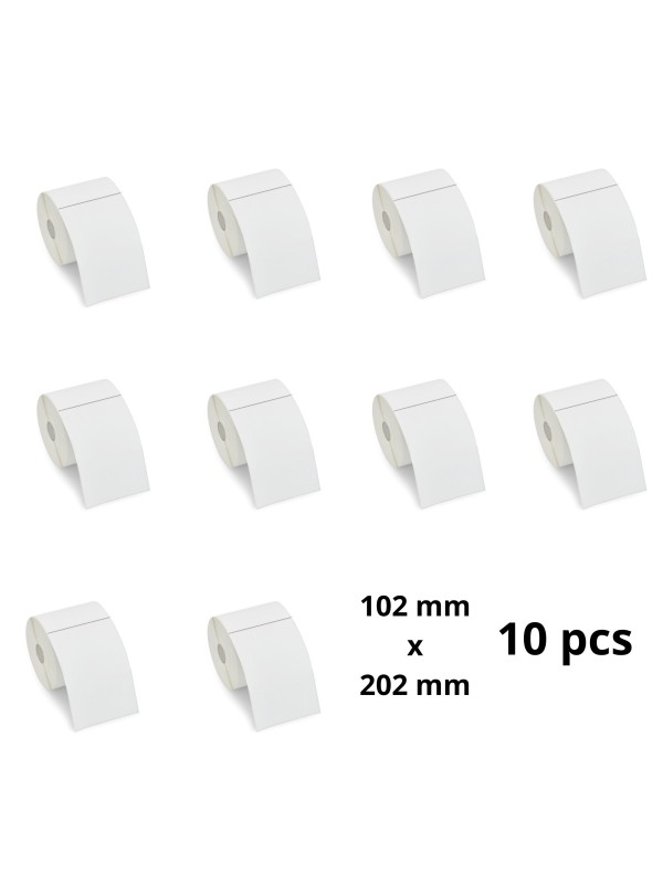 Termilised sildid 3010837-T 102mm x 202mm, südamik 76 mm,  rull 900 tk, 10 tk-st