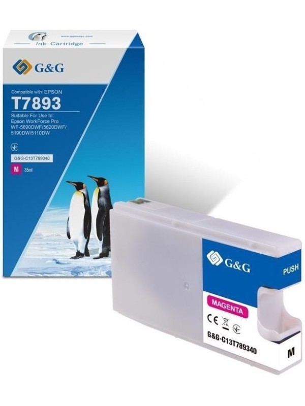 Epson T7893 C13T789340 M mustekasetti G&G analoginen Epson T7893 C13T789340 M mustekasetti G&G analoginen