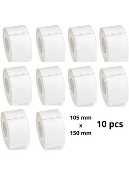 Termosildid 105mm x 150mm, 76 mm südamik, rull 1000 tk, eemaldatav, 10tk