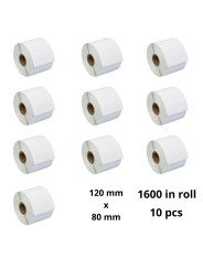 Termosildid 120mm x 80mm, 76 mm, 1600 tk rullis, 10tk